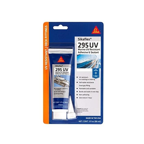 3 oz, Tube, White, Sikaflex 295 UV